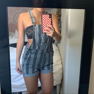 Urban outfitters striped overalls